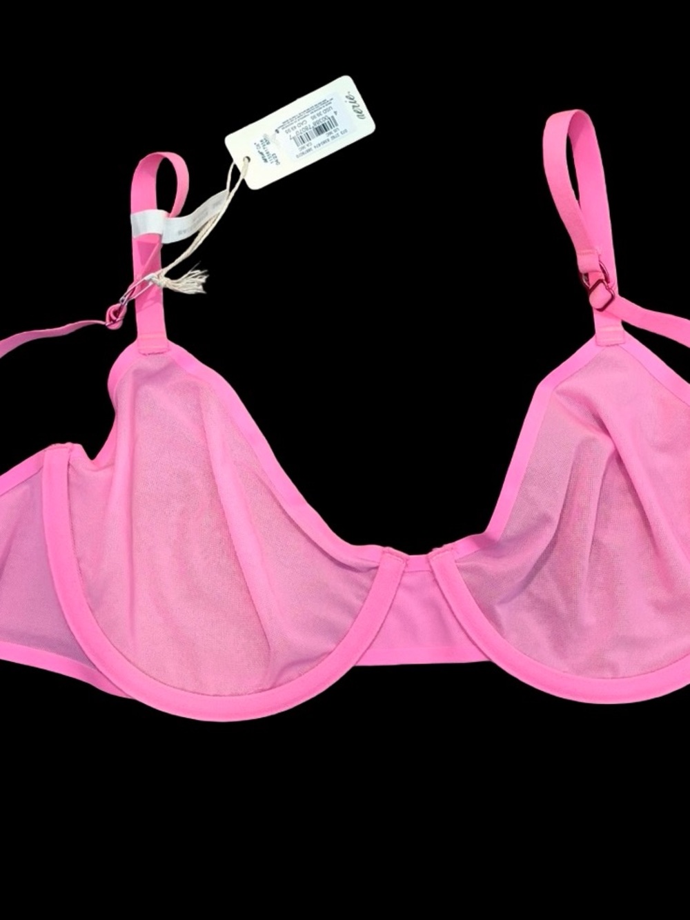 aerie Pink Sheer Underwire Bra balconette